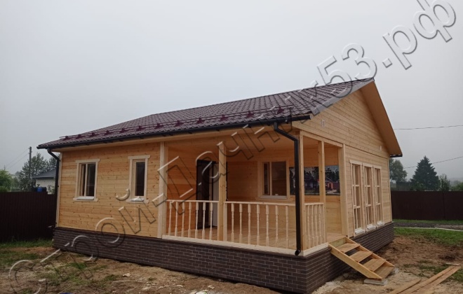 1 Каркасно-щитовой дом  Д-23, 9х9м, 81  М², Калужская область, Боровский район, СНТ «Свобода-66». (6)